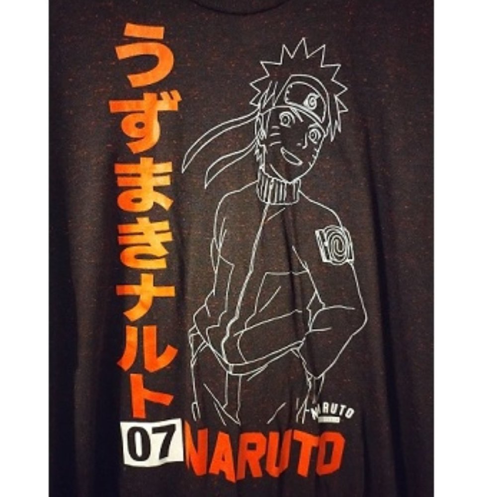 New Naruto 07 Graphic Print Black Red Spots Thin Fabric Tshirt Size 3XL  NWOT